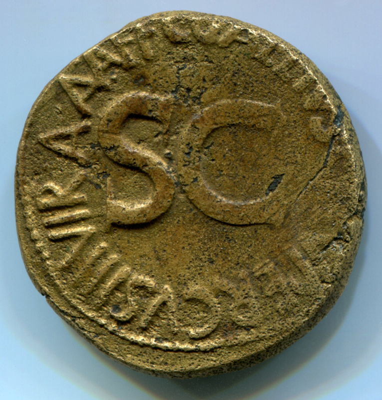 Orichalcum Sestertius Roman 16 BC Rome AR1-7 on eHive